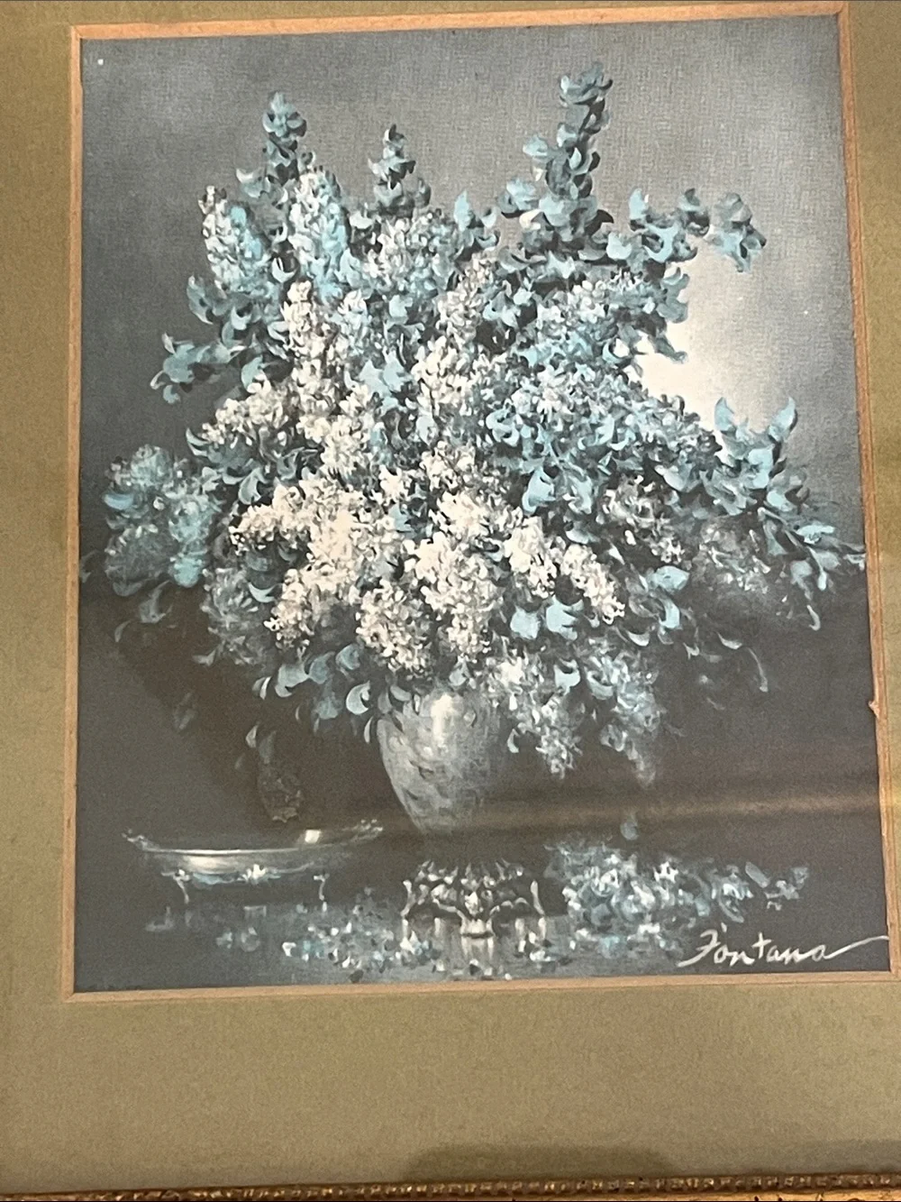 Vintage Bernard Lorenzo Framed Floral Still Life Wall Art